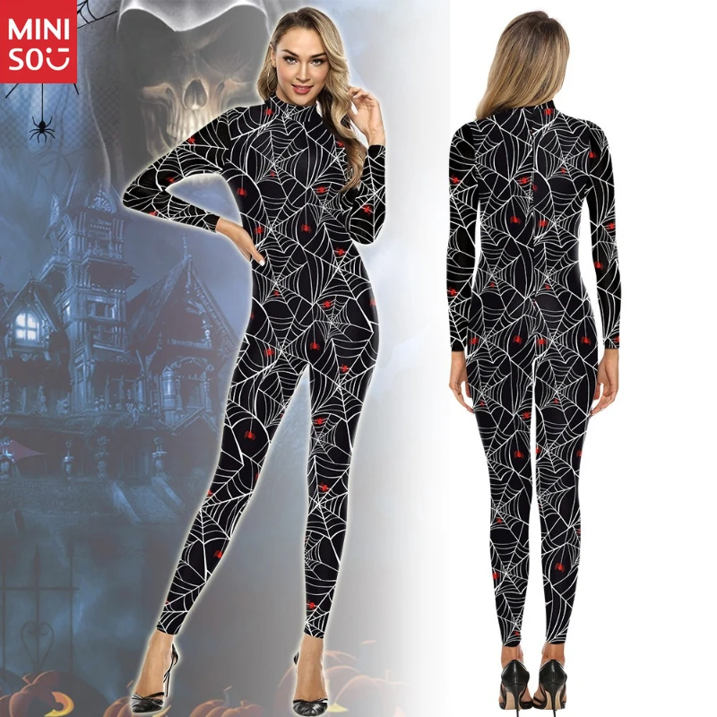 Miniso Spider Web Bodysuit | Halloween Night Costume, Printed Long Sleeve Catsuit
Miniso Spider Web Bodysuit | Halloween Night Costume, Printed Long Sleeve Catsuit