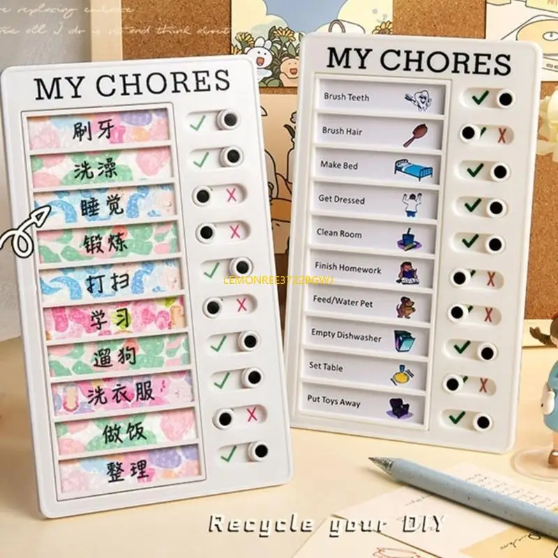 C90C Portable Chore Chart Checklist Schedule Board with 60 Cardstock for Planning
C90C Portable Chore Chart Checklist Schedule Board with 60 Cardstock for Planning