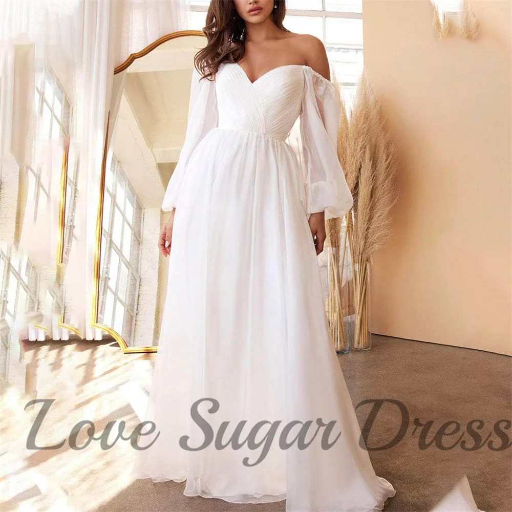 Plus Size Sexy Off Shoulder Wedding Dress V Neck Bridal Gowns A Line Chiffon Pleated Bride Dresses For Wedding vestido de novia
Plus Size Sexy Off Shoulder Wedding Dress V Neck Bridal Gowns A Line Chiffon Pleated Bride Dresses For Wedding vestido de novia