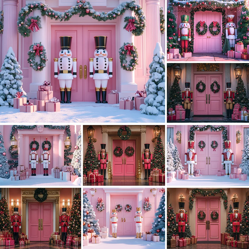 Christmas Nutcracker Soldier Photography Background Pink Palace Door Xmas Tree Wreath Gift Backdrop Booth Winter Kid PhotoStudio
Christmas Nutcracker Soldier Photography Background Pink Palace Door Xmas Tree Wreath Gift Backdrop Booth Winter Kid PhotoStudio