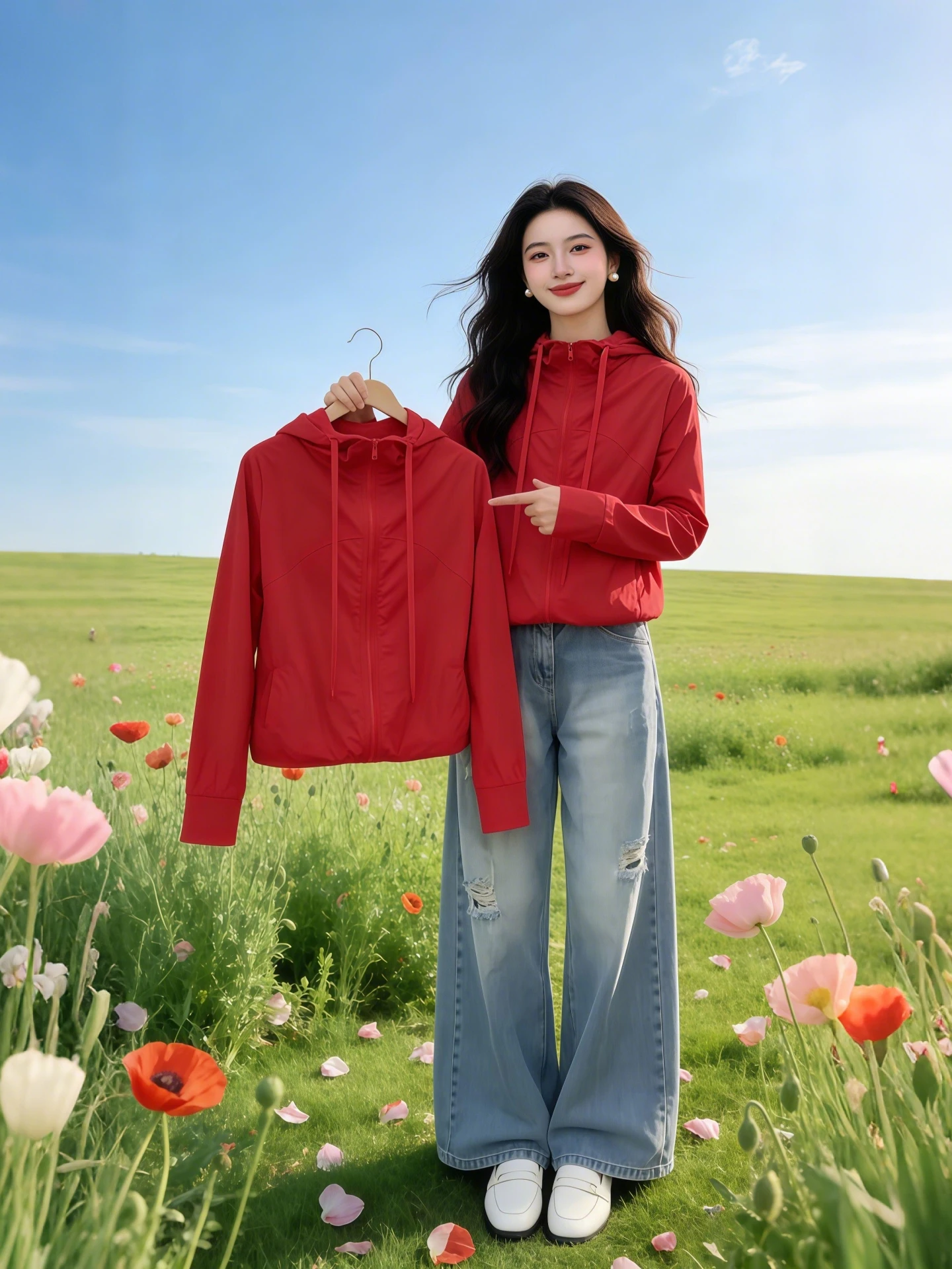 Lightweight Red Zipper Short Women's Sun Protection Jacket Commuter Style Hat-On Summer 2026 New Arrival Thin Outerwear
Lightweight Red Zipper Short Women's Sun Protection Jacket Commuter Style Hat-On Summer 2026 New Arrival Thin Outerwear