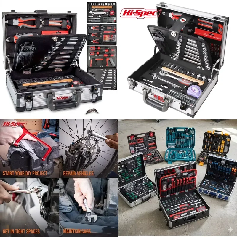 【CHIMU HOME】 91 Piece Chrome Vanadium Hand Tool Set with Aluminum Case for Home Garage Repair
【CHIMU HOME】 91 Piece Chrome Vanadium Hand Tool Set with Aluminum Case for Home Garage Repair