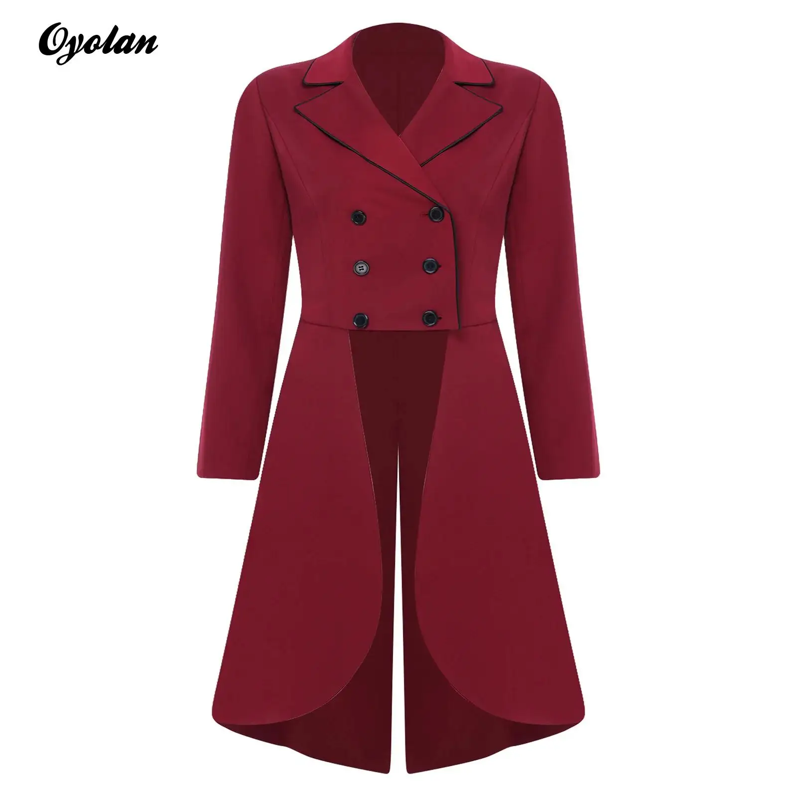 Womens Equestrian Dressage Tailcoat with White Piping for Horse Riding Competitions Long Sleeve Double-breasted Coat Outerwear
Womens Equestrian Dressage Tailcoat with White Piping for Horse Riding Competitions Long Sleeve Double-breasted Coat Outerwear