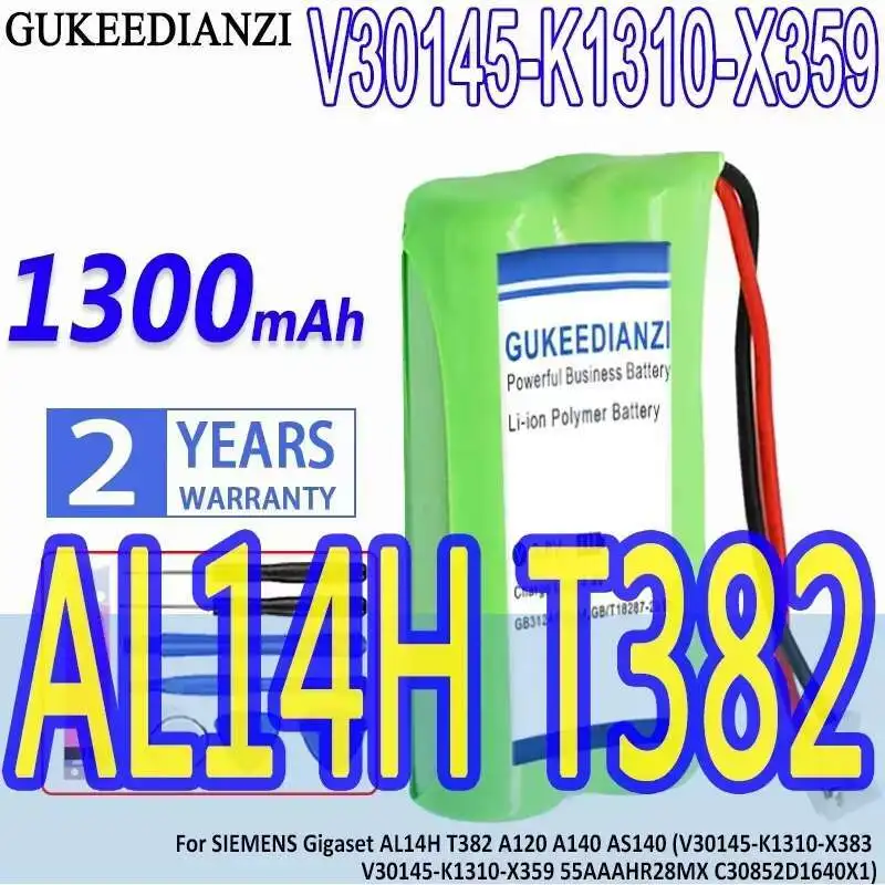 Аккумулятор GUKEEDIANZI 1300 мАч для SIEMENS Gigaset AL14H T382 A120 A140 AS140 V30145-K1310-X383 V30145-K1310-X359 C30852D1640X1
Аккумулятор GUKEEDIANZI 1300 мАч для SIEMENS Gigaset AL14H T382 A120 A140 AS140 V30145-K1310-X383 V30145-K1310-X359 C30852D1640X1