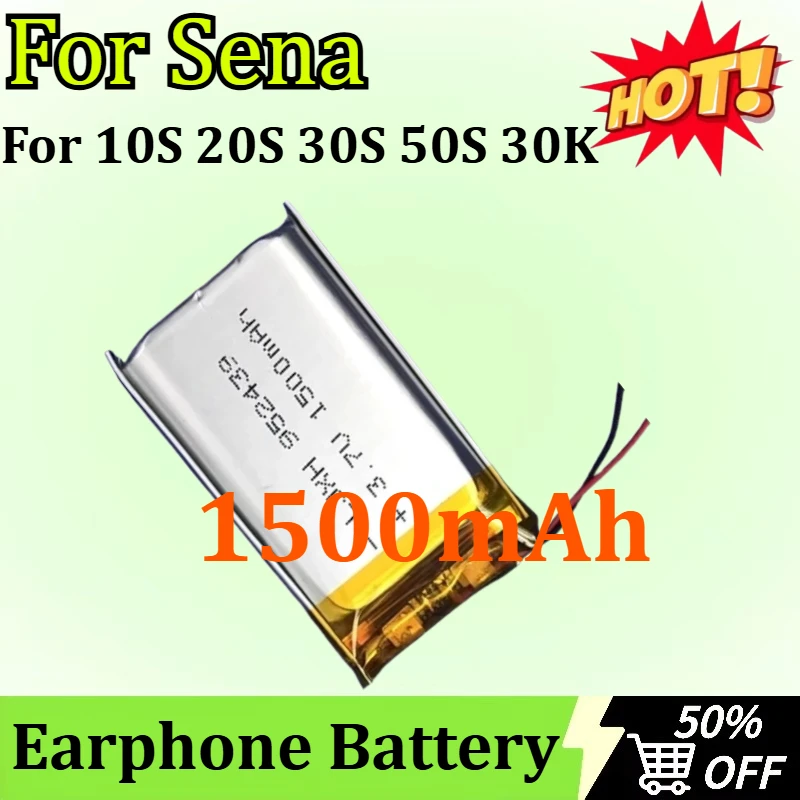 High Capacity Rechargeable Battery 1500mAh for Sena 10S 20S 30S 50S 30K Motorcycle Wireless Headset Earphone Battery
High Capacity Rechargeable Battery 1500mAh for Sena 10S 20S 30S 50S 30K Motorcycle Wireless Headset Earphone Battery