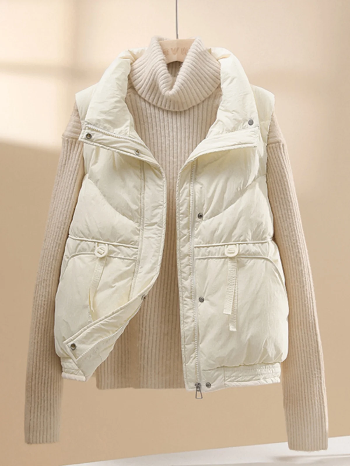 Thickened Fleece Warmth Women's Vest Autumn Winter New Style Small Size Loose Stand Collar down Cotton Vest Commute Style Pur...
Thickened Fleece Warmth Women's Vest Autumn Winter New Style Small Size Loose Stand Collar down Cotton Vest Commute Style Pur...
