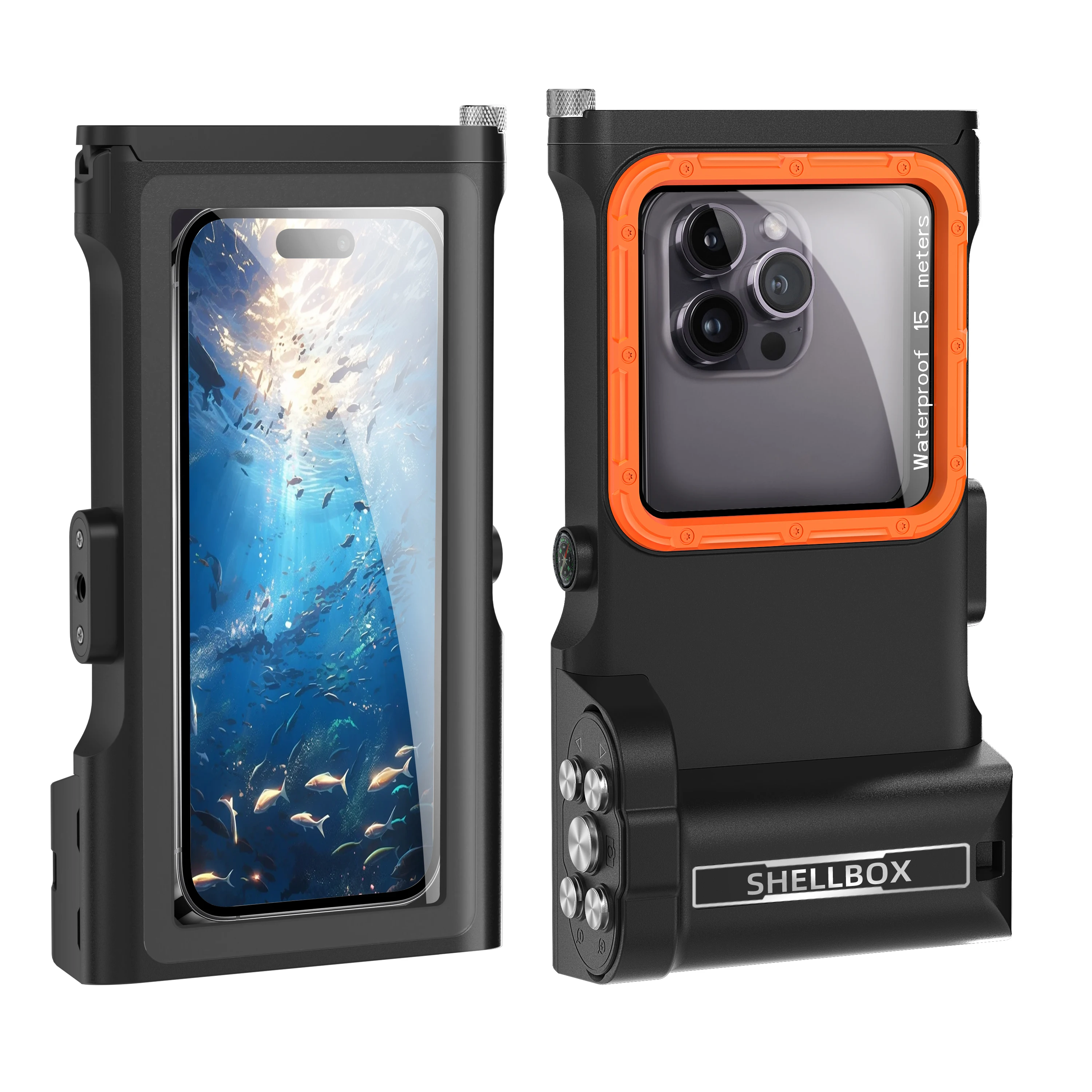 Shellbox snewly upgraded third-generation diving Bluetooth remote photography is suitable 6.9-inch waterproof diving phone cases
Shellbox snewly upgraded third-generation diving Bluetooth remote photography is suitable 6.9-inch waterproof diving phone cases