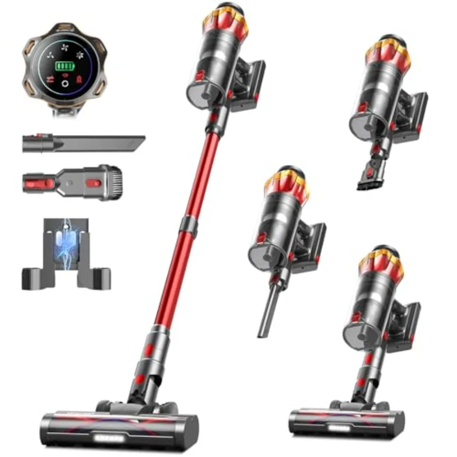 Cordless Vacuum Cleaner, 650W/55KPa 70Mins Vacuum Cleaners for Home, Self-Standing Stick Vacuum with Anti-Tangle Brush and OLED
Cordless Vacuum Cleaner, 650W/55KPa 70Mins Vacuum Cleaners for Home, Self-Standing Stick Vacuum with Anti-Tangle Brush and OLED