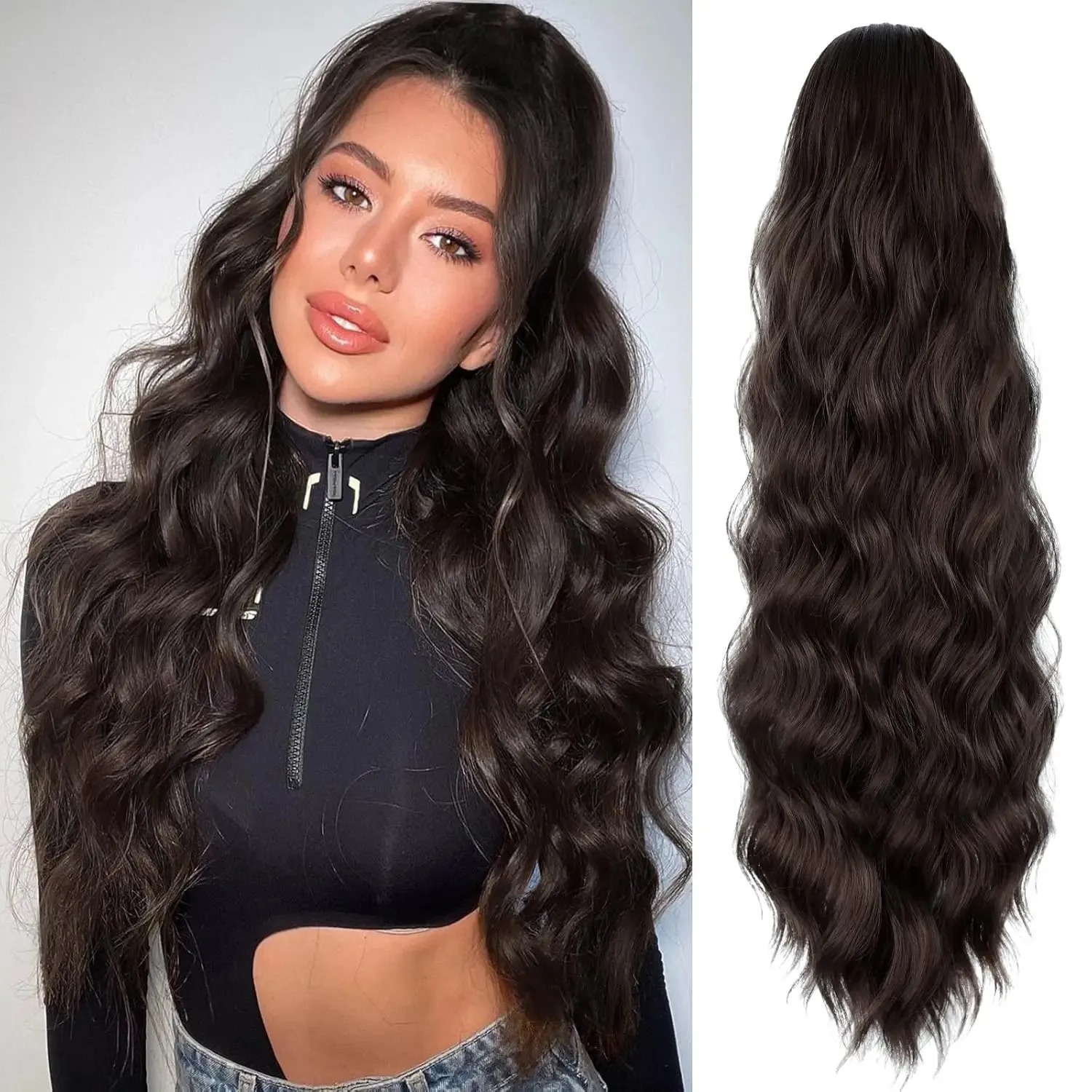 18/26/30 Inch Long Wavy Drawstring Ponytail for Women Brown Pony Tail Hair Extension Synthetic for extenciones para el cabello
18/26/30 Inch Long Wavy Drawstring Ponytail for Women Brown Pony Tail Hair Extension Synthetic for extenciones para el cabello