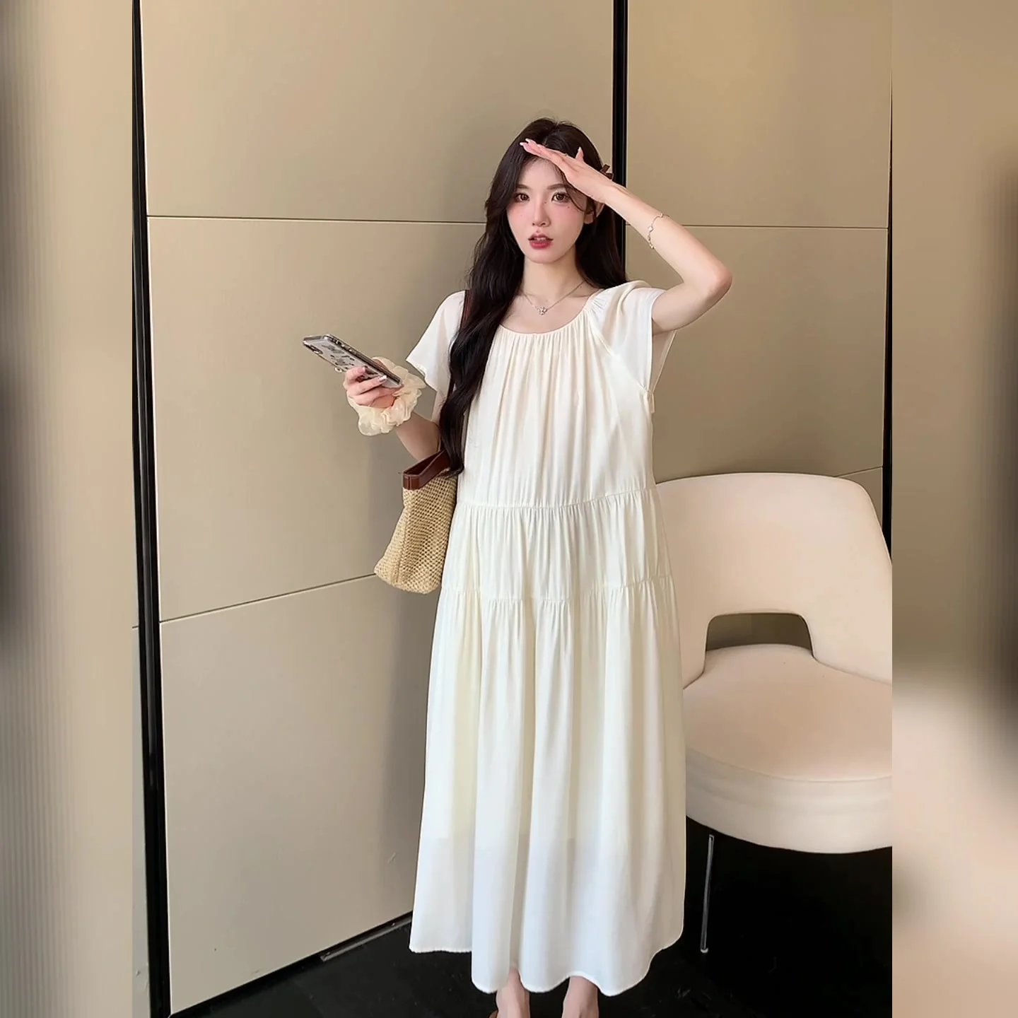 2025 Summer Elegant Maternity Dress - Mid-Length Loose Fit Casual Pregnancy Dress with Fresh & Elegant Style
2025 Summer Elegant Maternity Dress - Mid-Length Loose Fit Casual Pregnancy Dress with Fresh & Elegant Style