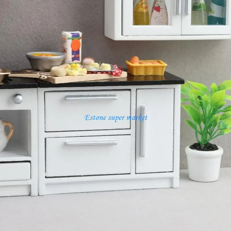090B 1:12 Doll House Kitchen Cabinet Modern Design Wooden Storage Cabinet For Doll Accessories Sand Model Scene Arrangement
090B 1:12 Doll House Kitchen Cabinet Modern Design Wooden Storage Cabinet For Doll Accessories Sand Model Scene Arrangement