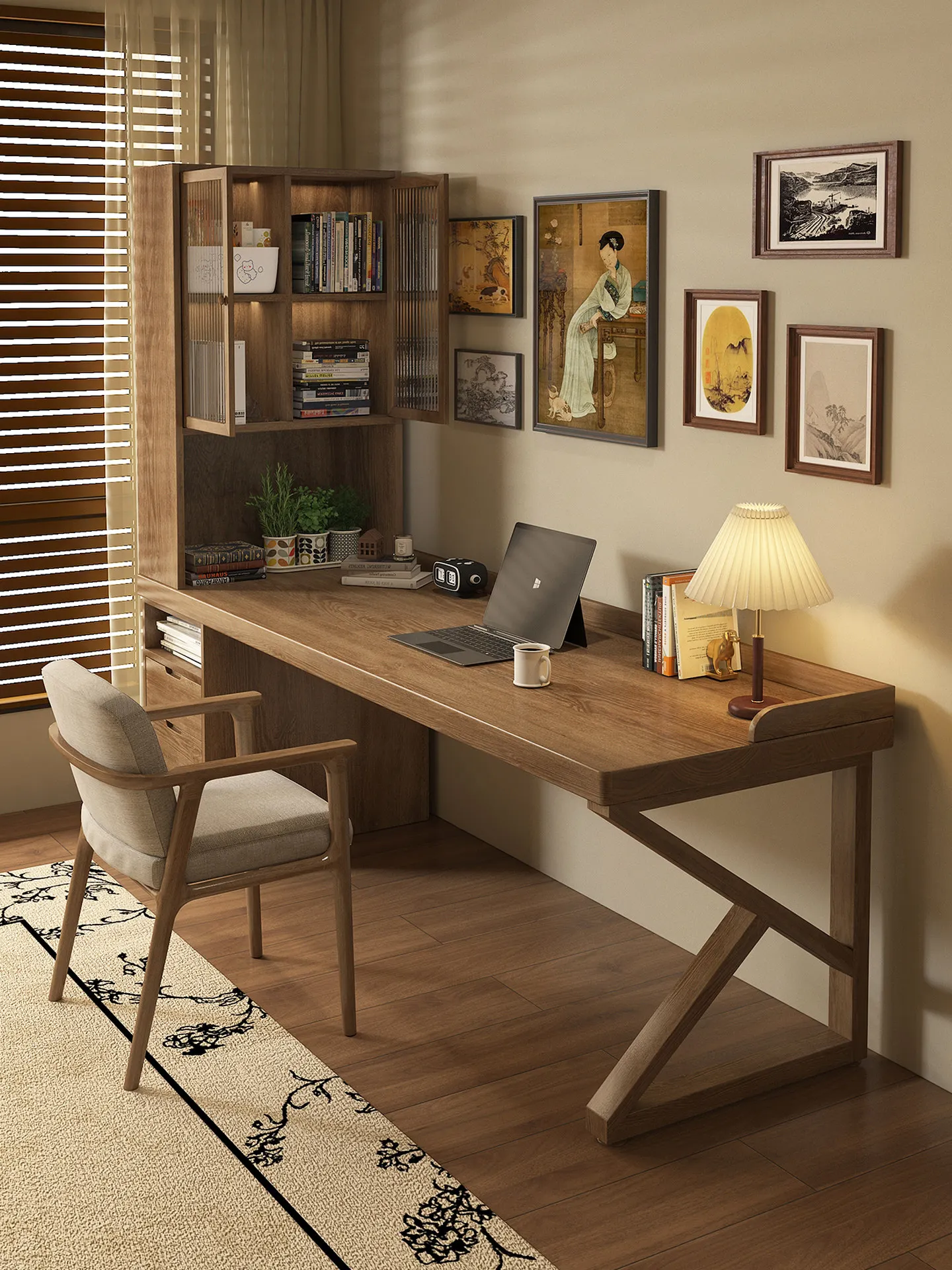 N-9 medieval all-solid wood double integrated home computer bedroom study desk
N-9 medieval all-solid wood double integrated home computer bedroom study desk