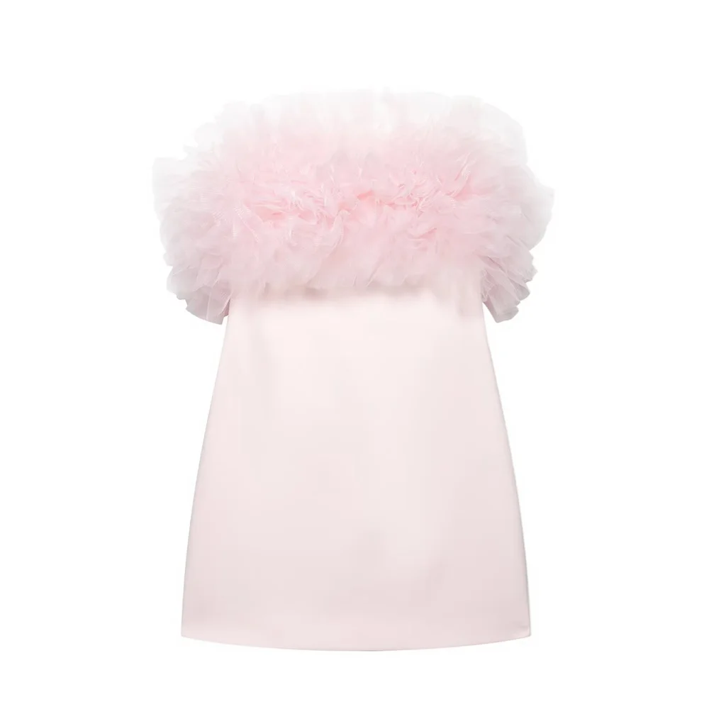 UNIZERA women's fashionable three-dimensional petal short strapless top for spring and summer new casual women's clothing
UNIZERA women's fashionable three-dimensional petal short strapless top for spring and summer new casual women's clothing