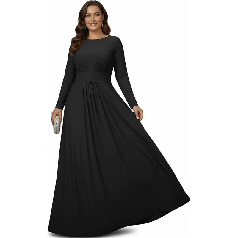 Womens 2026 Long Sleeve Soft Flowy Empire Waist Fall Winter Party Gown
Womens 2026 Long Sleeve Soft Flowy Empire Waist Fall Winter Party Gown
