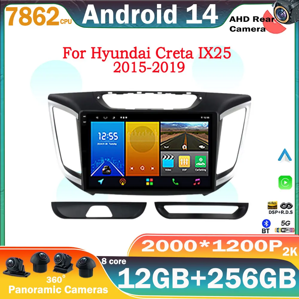 Android 14 Carplay Auto For Hyundai Creta IX25 2015 2016 2017 2018 2019 Multimedia Stereo Player GPS Navigation Wifi FM System
Android 14 Carplay Auto For Hyundai Creta IX25 2015 2016 2017 2018 2019 Multimedia Stereo Player GPS Navigation Wifi FM System