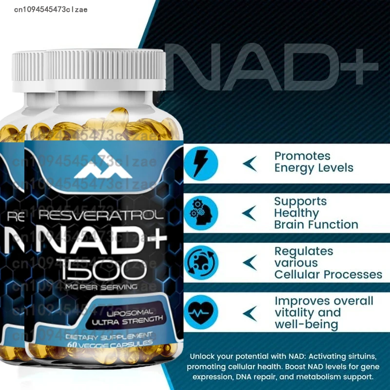 NAD Supplement,1500 Milligrams of Resveratrol Containing Supplement,Nad Plus Promotingsupplement Supportingcell Health60capsules
NAD Supplement,1500 Milligrams of Resveratrol Containing Supplement,Nad Plus Promotingsupplement Supportingcell Health60capsules
