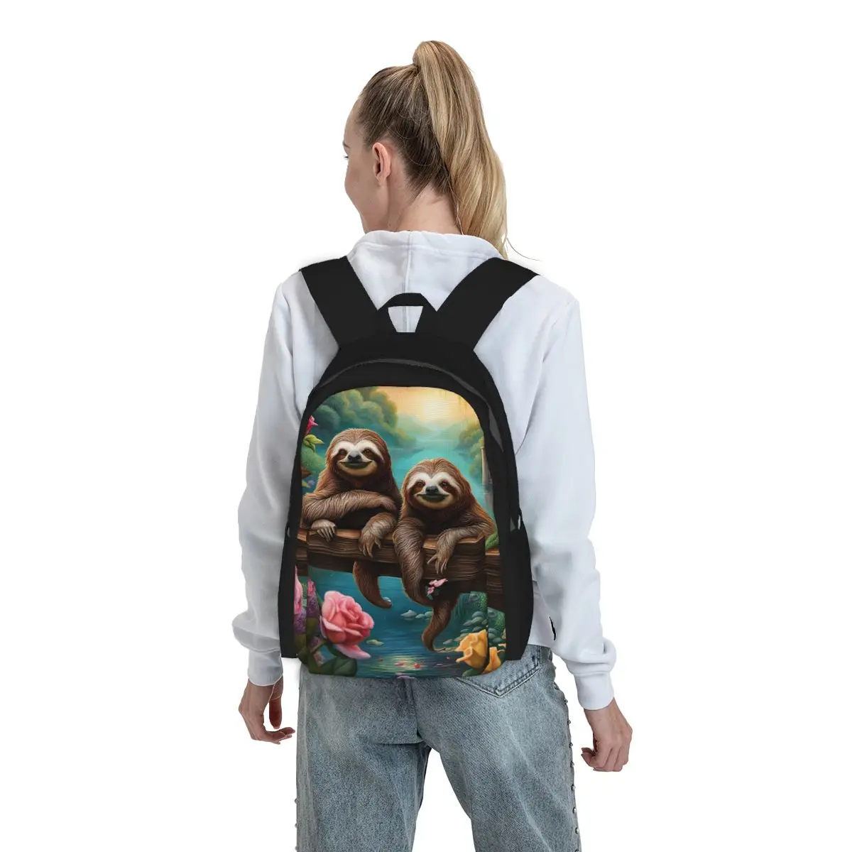 Lovely Sloth Print Backpack Boys Girls BookBag Kids School Bag Laptop Shoulder Bags for Men Women
Lovely Sloth Print Backpack Boys Girls BookBag Kids School Bag Laptop Shoulder Bags for Men Women