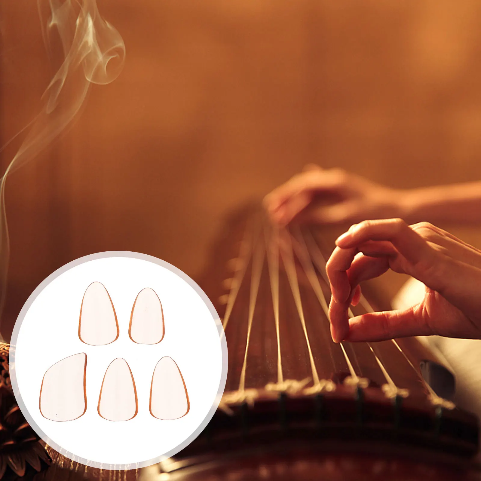 5pcs Guzheng Pieces String Fake Nail Instrument Picks Polycarbonate Material Long Nail Accessories Zither Music
5pcs Guzheng Pieces String Fake Nail Instrument Picks Polycarbonate Material Long Nail Accessories Zither Music