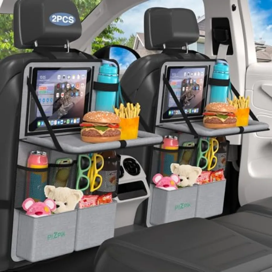 Car Backseat Organizer with Tablet Holder, 11 Storage Pockets with Foldable Food Tray, Protector Kick Mats for,Travel Accessori
Car Backseat Organizer with Tablet Holder, 11 Storage Pockets with Foldable Food Tray, Protector Kick Mats for,Travel Accessori