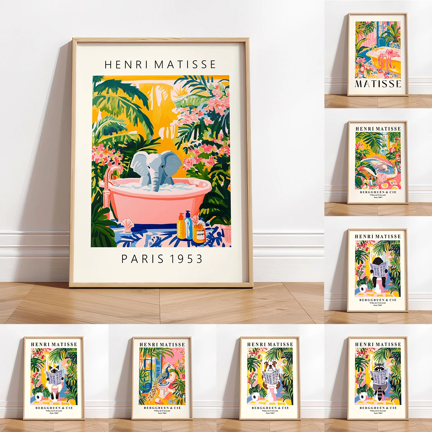 British Bulldog on the Toilet Print Fun Matisse-Style Bathroom Art Capybara in the Bathtub Art Print Tropical Pink Home Decor
British Bulldog on the Toilet Print Fun Matisse-Style Bathroom Art Capybara in the Bathtub Art Print Tropical Pink Home Decor