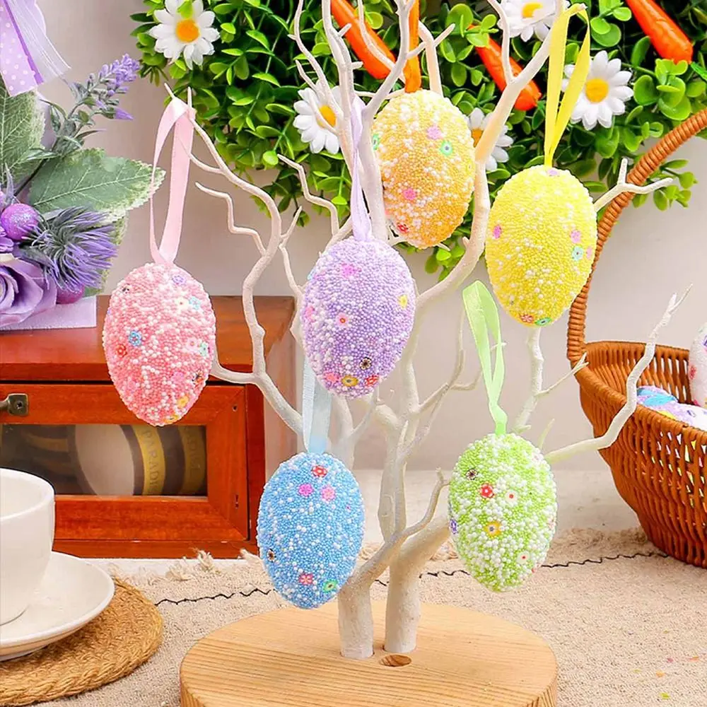 6PCS Colorful Painted Easter Eggs Pendant Foam Handmade Easter Egg Hanging Ornament DIY Crafts Simulation Egg Pendant
6PCS Colorful Painted Easter Eggs Pendant Foam Handmade Easter Egg Hanging Ornament DIY Crafts Simulation Egg Pendant