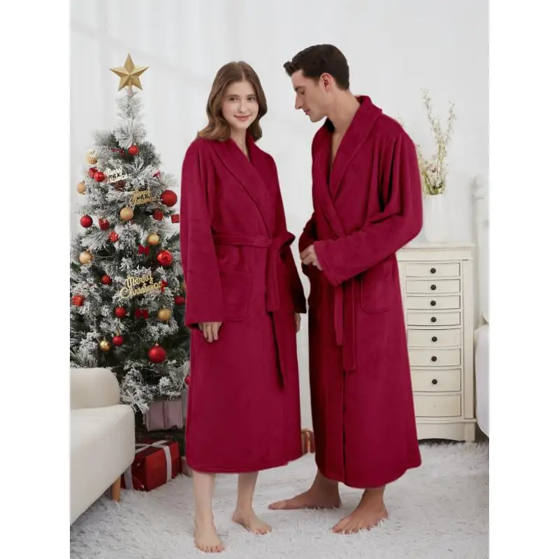 Flannel Couple Sleepwear Bathrobe Kimono Gown Winter New Women And Men's Long Robe Loose Casual Home Clothing Christmas Pajamas
Flannel Couple Sleepwear Bathrobe Kimono Gown Winter New Women And Men's Long Robe Loose Casual Home Clothing Christmas Pajamas