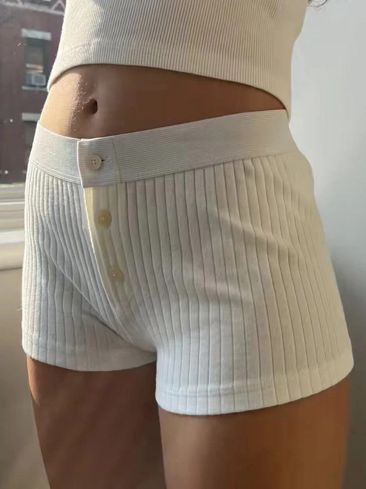 Women Casual White Knitted Shorts Summer Patchwork Elastic Waist Cotton Ribbed Slim Shorts Vintage Solid Streetwear Clothes
Women Casual White Knitted Shorts Summer Patchwork Elastic Waist Cotton Ribbed Slim Shorts Vintage Solid Streetwear Clothes