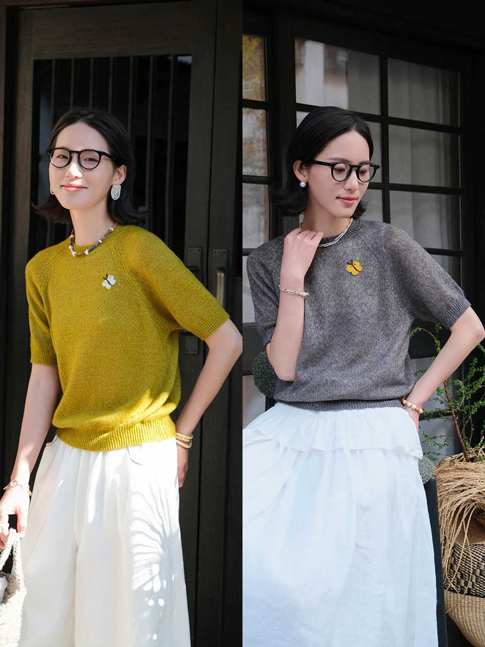 Новая вязаная футболка Mallin Spring ручной работы с вышивкой из хлопка и шерсти, с коротким рукавом и круглым вырезом, повседневная, свободного кроя
Новая вязаная футболка Mallin Spring ручной работы с вышивкой из хлопка и шерсти, с коротким рукавом и круглым вырезом, повседневная, свободного кроя