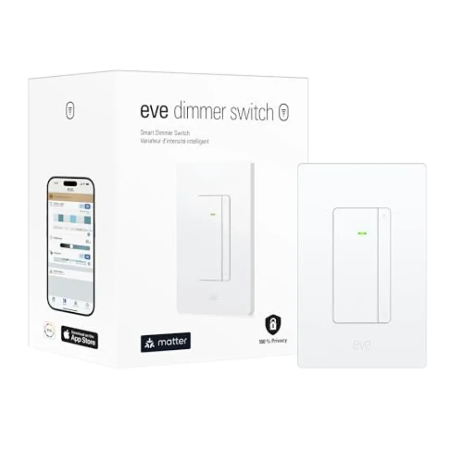 Dimmer Switch Matter Smart Dimmer Switch for Alexa/Apple/Google/SmartThings/Home Assistant; for Single-Pole switches; Requires
Dimmer Switch Matter Smart Dimmer Switch for Alexa/Apple/Google/SmartThings/Home Assistant; for Single-Pole switches; Requires