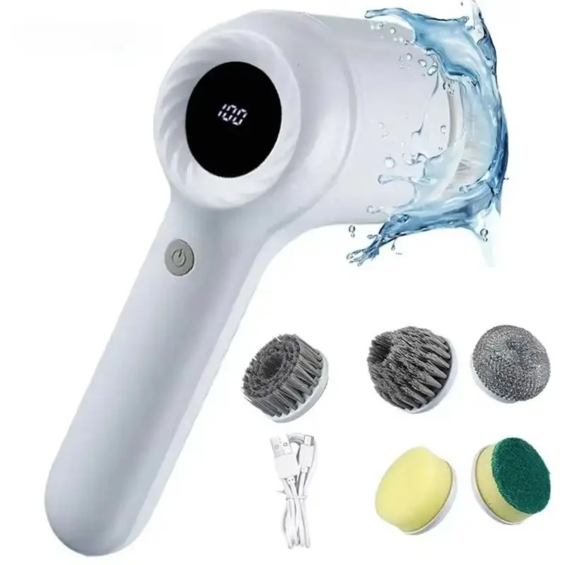 AT28-Bathroom Cordless Cleaning Brush Electric Spin Scrubber Electric Cleaning Brush With 5 Replaceable Brush Heads
AT28-Bathroom Cordless Cleaning Brush Electric Spin Scrubber Electric Cleaning Brush With 5 Replaceable Brush Heads