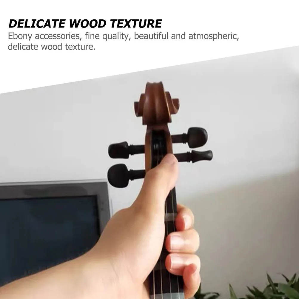 Violin 3 Pieces Ebony Accessories String Axle Tailgut Hardwood Instrument Supplies Practical Violin Parts Smooth Corners Sound
Violin 3 Pieces Ebony Accessories String Axle Tailgut Hardwood Instrument Supplies Practical Violin Parts Smooth Corners Sound