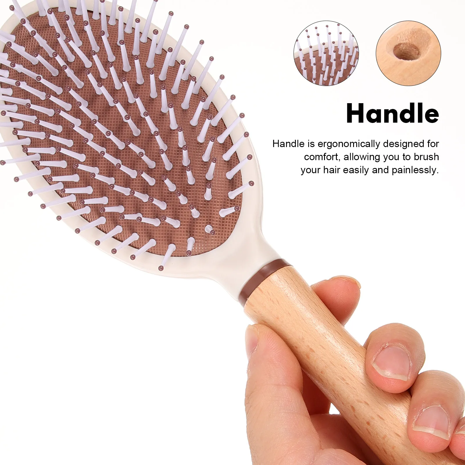 Wooden Comb Detangling Hair Brush Wet Dry Massage Women Miss Paddle Brush Curly Smooth Handle Ergonomic
Wooden Comb Detangling Hair Brush Wet Dry Massage Women Miss Paddle Brush Curly Smooth Handle Ergonomic
