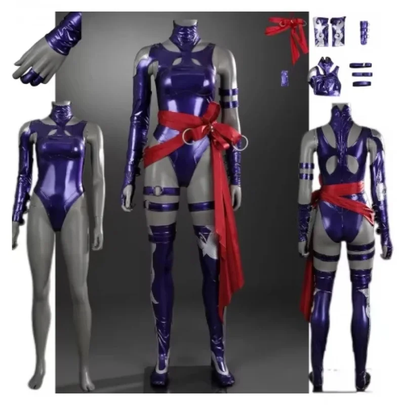 Rivals Psylocke Cosplay Costume Fantastic Women Superhero Jumpsuit for Female Disguise Fantasy Halloween Carnival Party x,3;b'2.
Rivals Psylocke Cosplay Costume Fantastic Women Superhero Jumpsuit for Female Disguise Fantasy Halloween Carnival Party x,3;b'2.