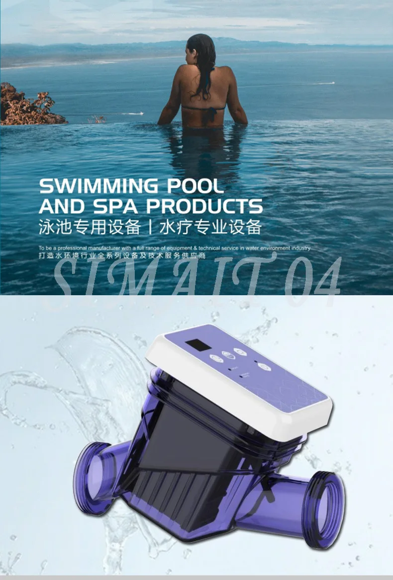 Swimming pool small electrolytic salt and chlorine machine, disinfection and filtration equipment
Swimming pool small electrolytic salt and chlorine machine, disinfection and filtration equipment