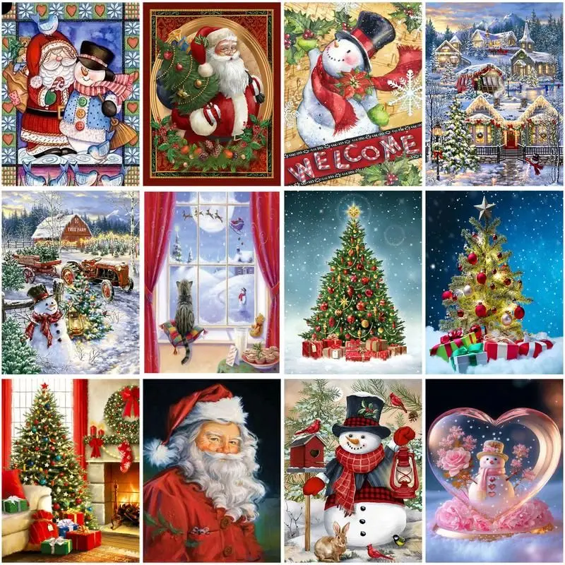 CHENISTORY Diamond Painting Christmas 5D DIY Embroidery Santa Claus Cross Stitch Full Round Rhinestone Home Decoration
CHENISTORY Diamond Painting Christmas 5D DIY Embroidery Santa Claus Cross Stitch Full Round Rhinestone Home Decoration