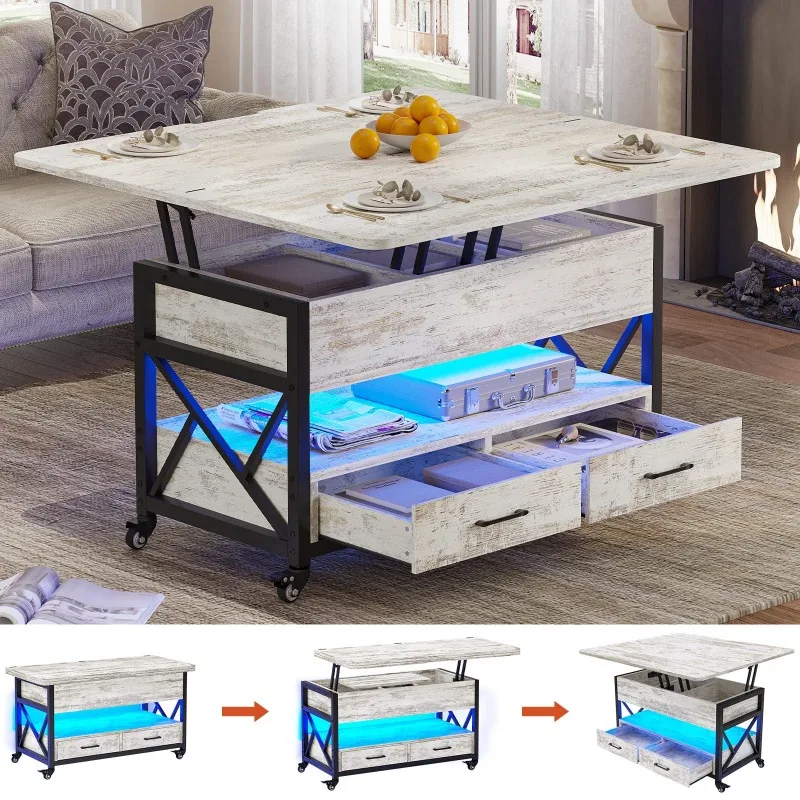 40" Lift Top Coffee Table, 4 in 1 Coffee Tables with Storage for Living Room, Small Farmhouse Coffee Table 
40" Lift Top Coffee Table, 4 in 1 Coffee Tables with Storage for Living Room, Small Farmhouse Coffee Table