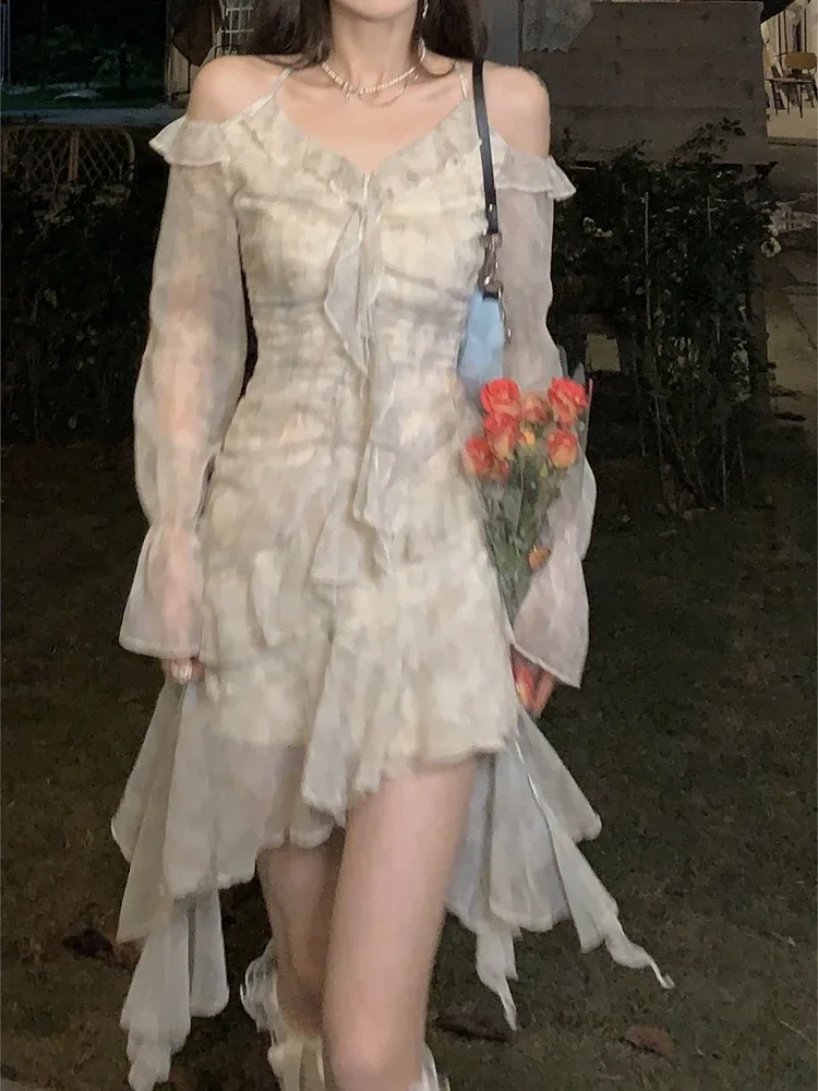 2023 Summer Long Sleeve Floral Fairy Dress Woman Beach Elegant Party Mini Dresses Casual Vintage One Piece Dress Korean Fashion
2023 Summer Long Sleeve Floral Fairy Dress Woman Beach Elegant Party Mini Dresses Casual Vintage One Piece Dress Korean Fashion