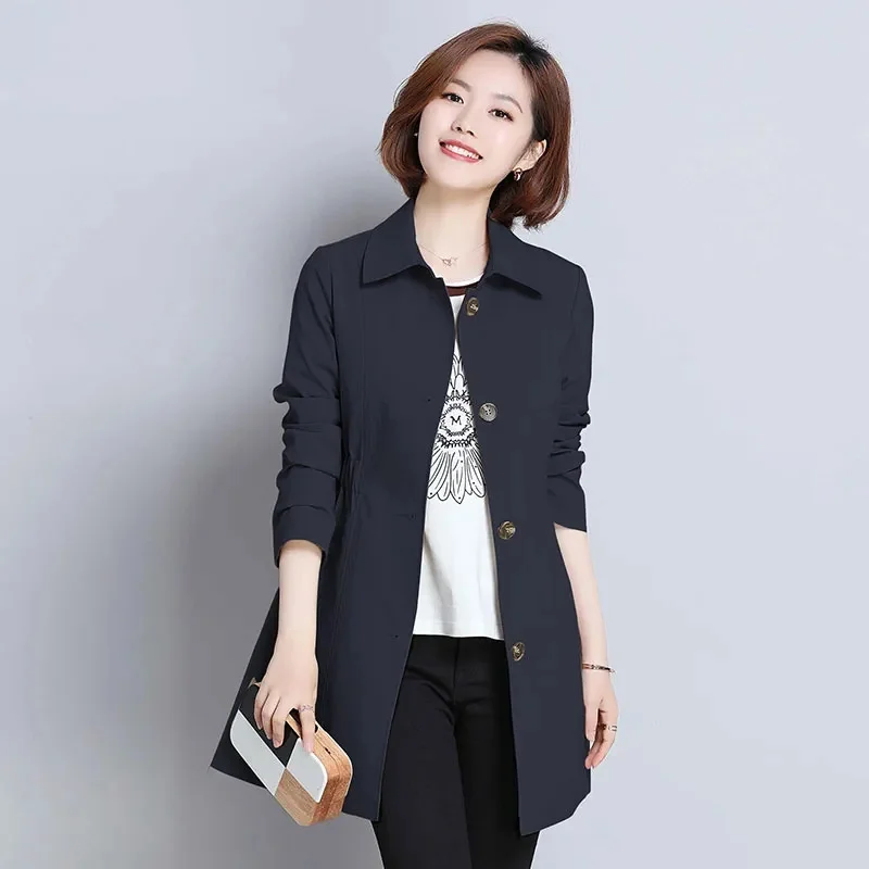 Female Windbreaker Coat Mid-Length 2023 New Mother's Wear Spring Autumn Thin Coat Women's Long Shirt
Female Windbreaker Coat Mid-Length 2023 New Mother's Wear Spring Autumn Thin Coat Women's Long Shirt