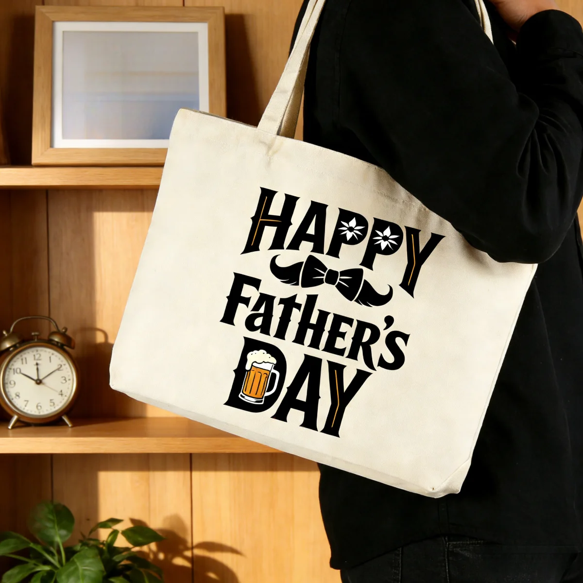 1Pc Father's Day Happy Theme Canvas bag, simple hand-held eco-friendly bag, large capacity single-shoulder canvas bag
1Pc Father's Day Happy Theme Canvas bag, simple hand-held eco-friendly bag, large capacity single-shoulder canvas bag