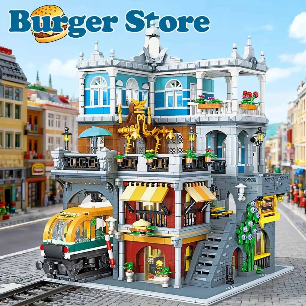 Creative Burger Shop City House Model With Light Street View Scence Subway Bricks Building Blocks Toys Kids Adult Gifts 3289PCS
Creative Burger Shop City House Model With Light Street View Scence Subway Bricks Building Blocks Toys Kids Adult Gifts 3289PCS
