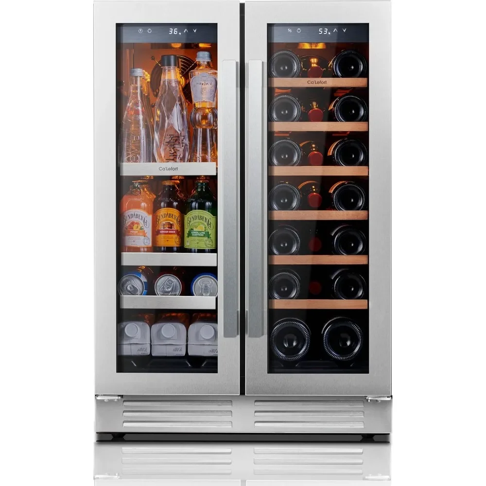 24 Inch Wine and Beverage Refrigerator, 60 Can and 20 Bottle Wine Fridge Dual Zone 36°F-72°F, 3 LED Beverage Fridge
24 Inch Wine and Beverage Refrigerator, 60 Can and 20 Bottle Wine Fridge Dual Zone 36°F-72°F, 3 LED Beverage Fridge