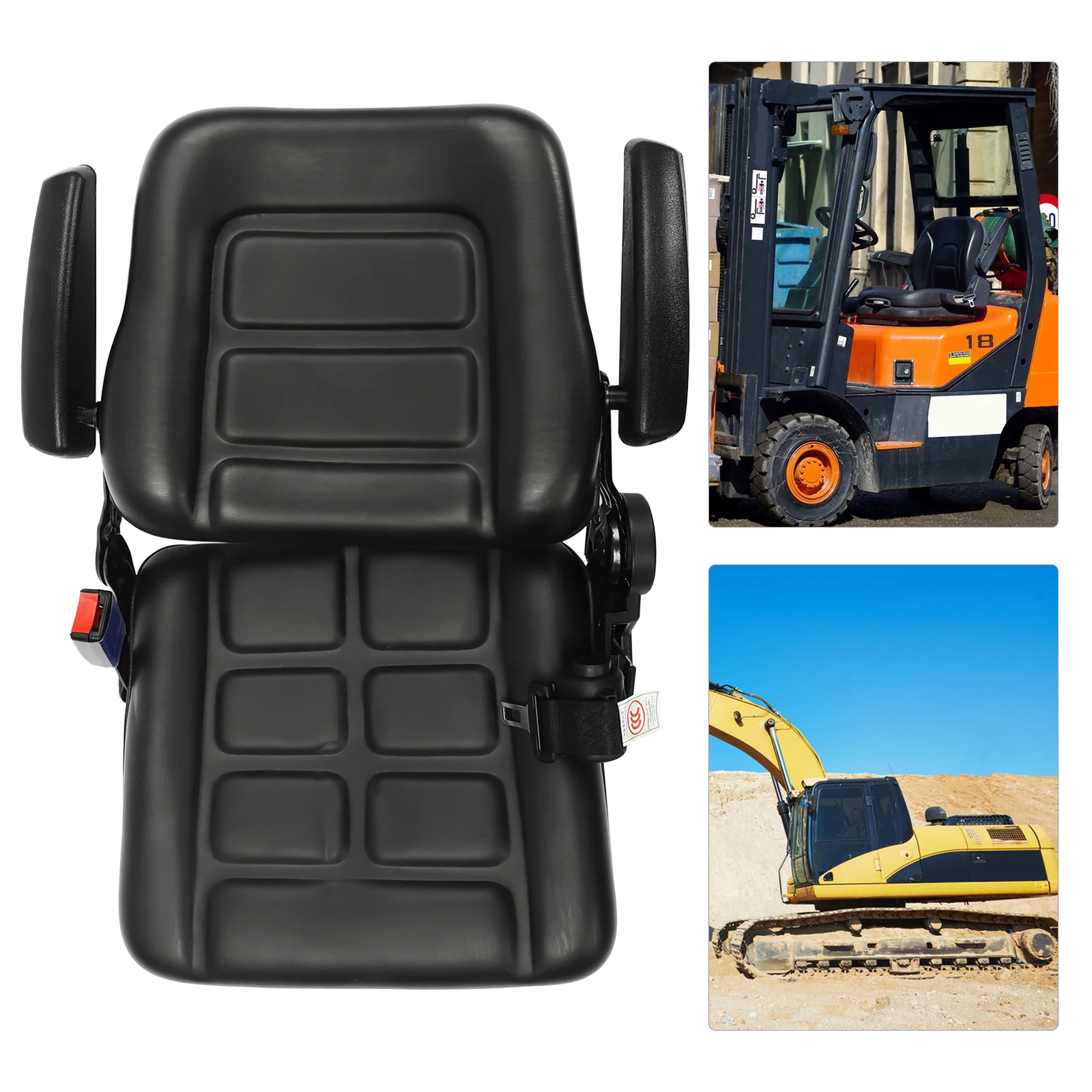 Universal Tractor Seat Adjustable Forklift Truck Seat Compact Lawn Mower Seat Black Waterproof for Farm Machinery 35-180°
Universal Tractor Seat Adjustable Forklift Truck Seat Compact Lawn Mower Seat Black Waterproof for Farm Machinery 35-180°