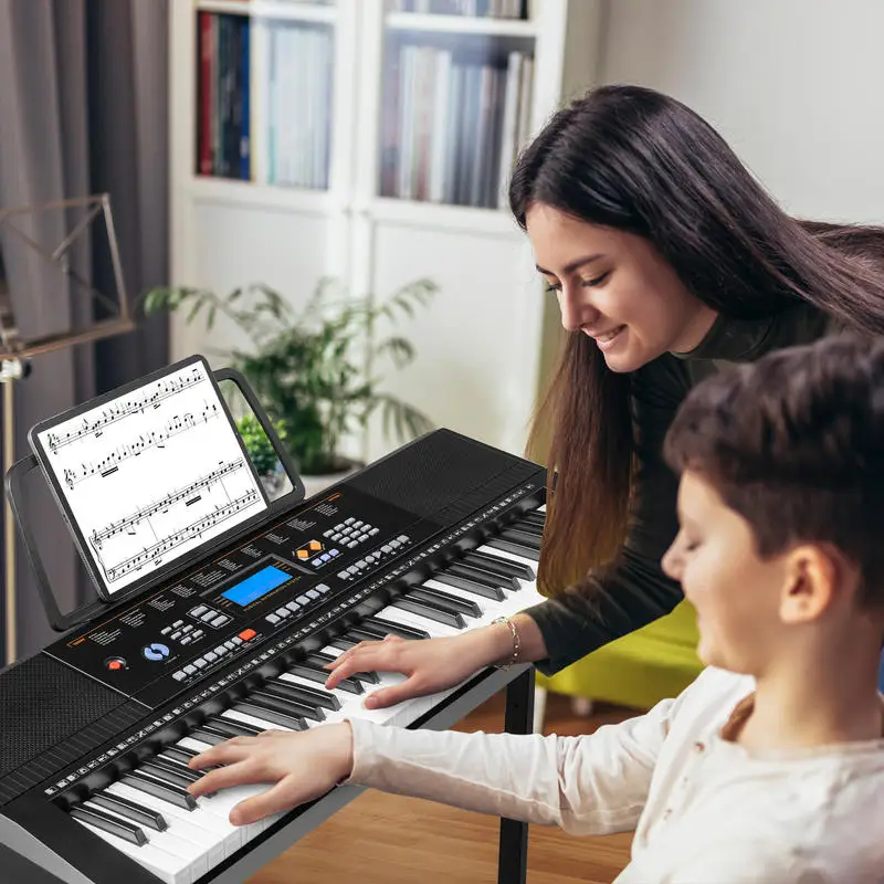 61-Key Electronic Keyboard Piano Starter Set with Stand Bench and Headphones
61-Key Electronic Keyboard Piano Starter Set with Stand Bench and Headphones