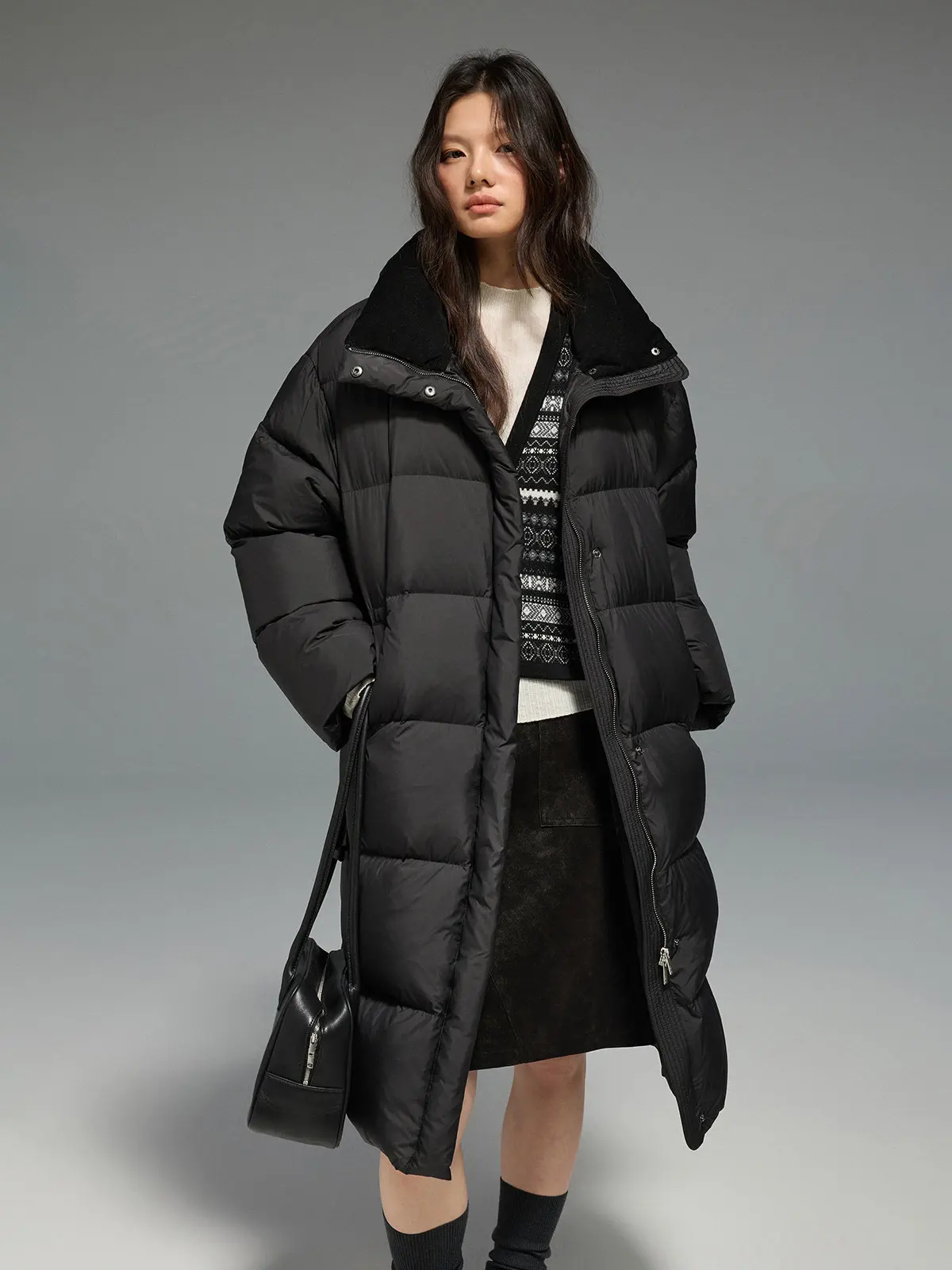 Warm 90 White Du down Long Coat JUSLIN Cloud Feel Bread Sle Stand Collar Casual Faion without Hood L206
Warm 90 White Du down Long Coat JUSLIN Cloud Feel Bread Sle Stand Collar Casual Faion without Hood L206