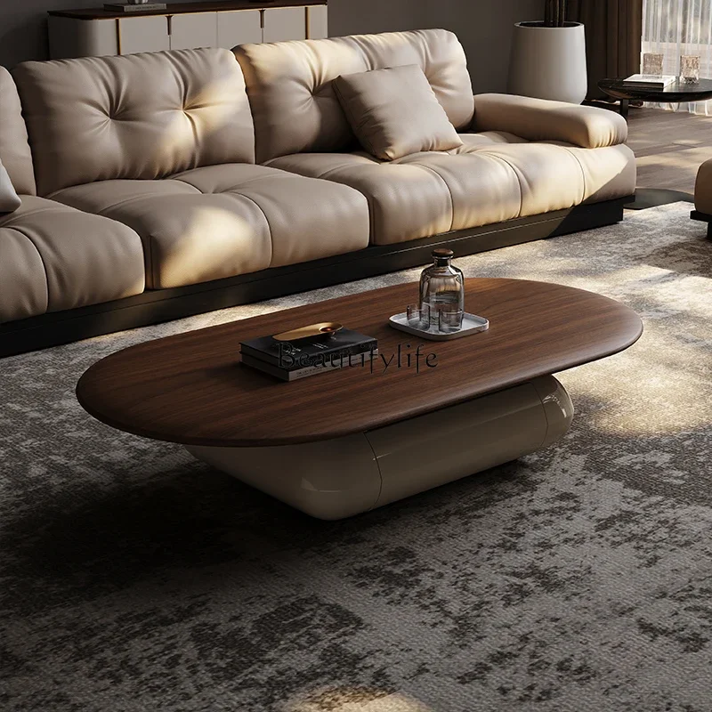 Modern simple oval coffee table Italian minimalist paint coffee table small apartment
Modern simple oval coffee table Italian minimalist paint coffee table small apartment