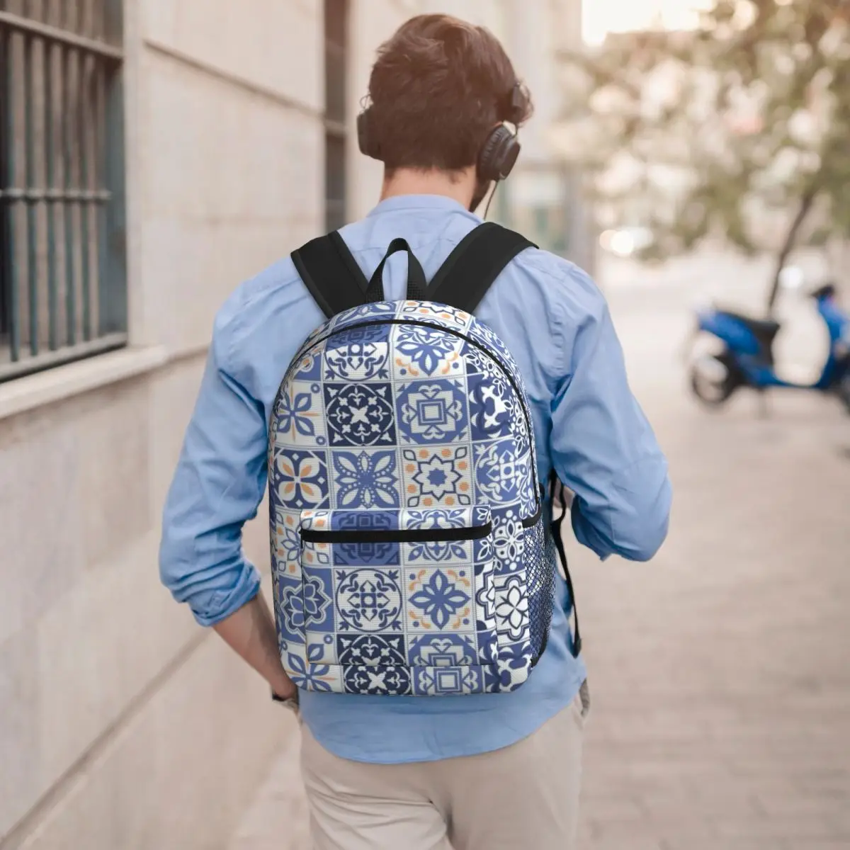 Blue Portuguese Tile Portugal Azulejo Flower Backpack Student BookBag Kids School Bag Laptop Shoulder Bags for Men Women
Blue Portuguese Tile Portugal Azulejo Flower Backpack Student BookBag Kids School Bag Laptop Shoulder Bags for Men Women
