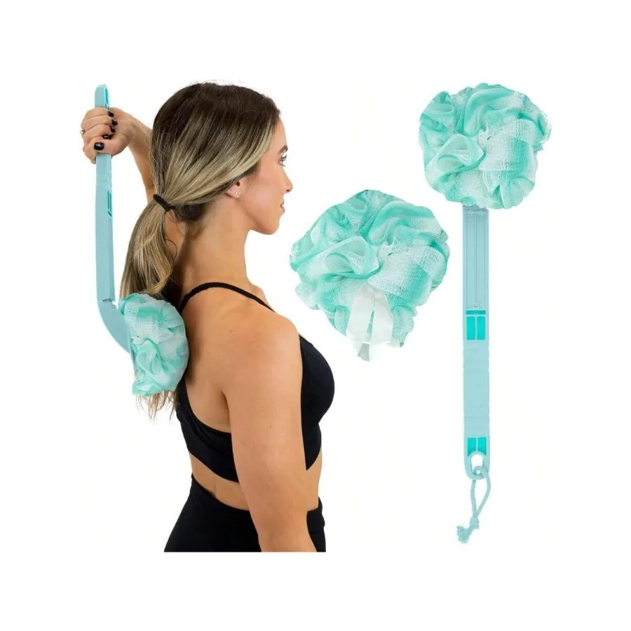 【New style】XAPY Ve Long Handled Loofah On A Stick - Mesh Back Onge For Bath Reusable W/Ea Pouf - Eoliating Scrubber For Elderly
【New style】XAPY Ve Long Handled Loofah On A Stick - Mesh Back Onge For Bath Reusable W/Ea Pouf - Eoliating Scrubber For Elderly