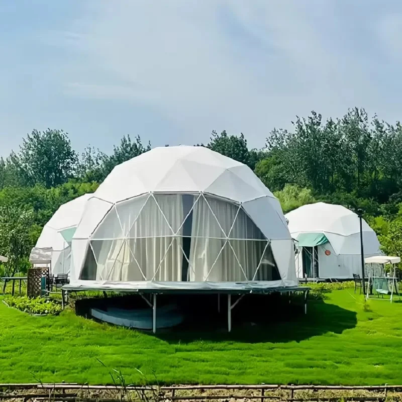 5m Spherical Glamping Tent 5000mm Waterproof PVC Double Insulated Steel Frame All-Season 6-8 Person Star-View
5m Spherical Glamping Tent 5000mm Waterproof PVC Double Insulated Steel Frame All-Season 6-8 Person Star-View