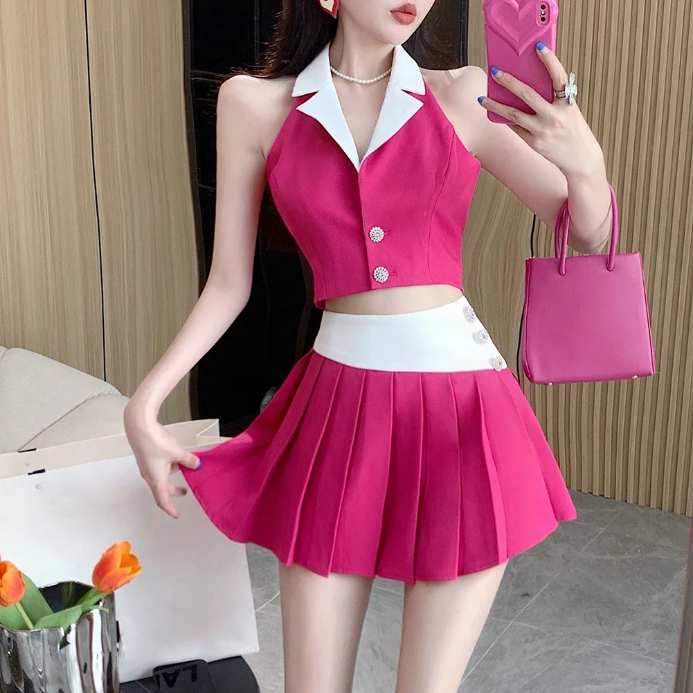 Daily Commuting Hot Girl Suit Pleated Skirt Daily Commuting Halter Neck Style Slightly Elastic Fabric Suit Collar Design
Daily Commuting Hot Girl Suit Pleated Skirt Daily Commuting Halter Neck Style Slightly Elastic Fabric Suit Collar Design