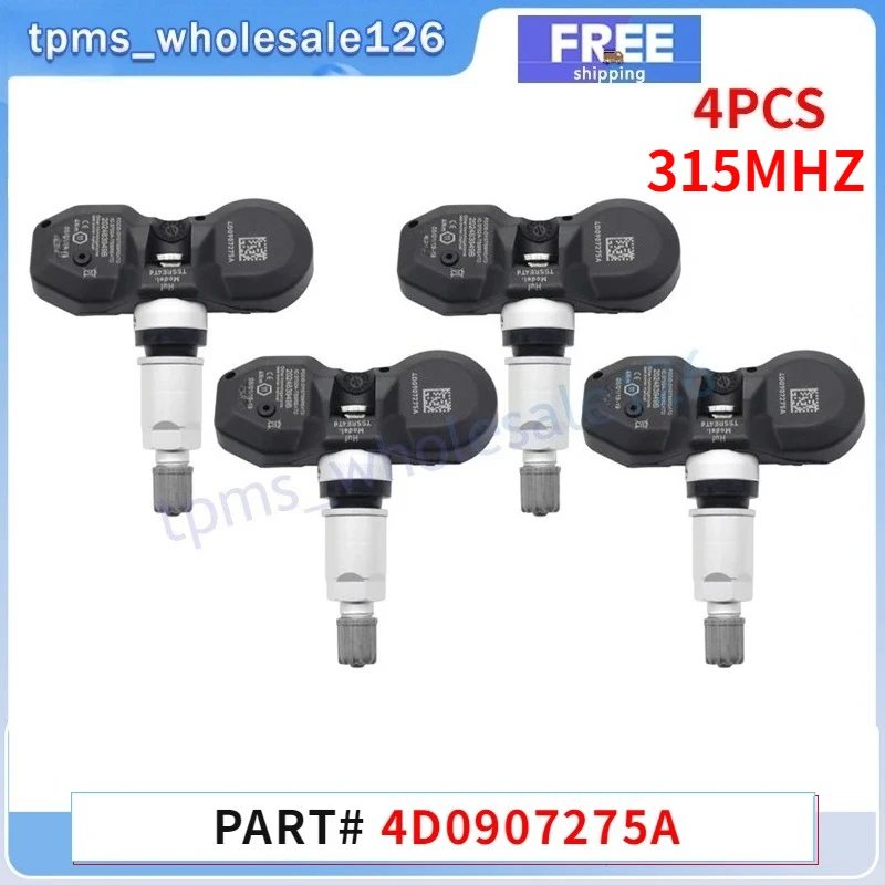 4PCS Tire Pressure Monitoring System Sensor 4D0907275A For 2003 Audi A6 A8 2007-2016 Volkswagen Phaeton TPMS 315MHZ 4D0907275D
4PCS Tire Pressure Monitoring System Sensor 4D0907275A For 2003 Audi A6 A8 2007-2016 Volkswagen Phaeton TPMS 315MHZ 4D0907275D